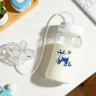 Hands-Free Anti-Colic Baby Feeding Bottle with Long Straw Tube
