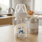 Hands-Free Anti-Colic Baby Feeding Bottle with Long Straw Tube